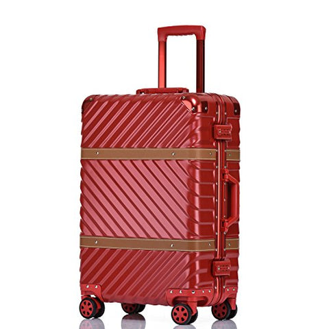 Unitravel Vintage Suitcase Hardshell Rolling Luggage Spinner Trolley Case With TSA Lock