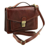 Tuscany Leather Eric Leather Crossbody Bag Honey Leather Bags For Men