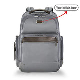 Briggs & Riley @work Large Cargo Laptop Backpack (GREY, FREE MONOGRAMMING & FREE RETURNS)
