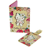Character Travel Gifts Accessories (Hello Kitty, Passport Holder & Luggage Tag Set Vintage Style)