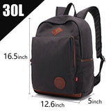 AUGUR Canvas Backpack,Casual Vintage Laptop Backpack, Lightweight School Daypack for Men Women
