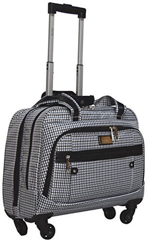 Nicole Miller Taylor Carry On Spinner Briefcase (Taylor Blue Plaid)