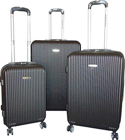 Karriage-Mate Hardside Lightweight Luggage with Spinner Wheels, Combination Lock., Black