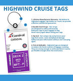 Cruise Tags Luggage Etag Holders Zip Seal & Steel Loops Thick Pvc (4 Pack - Clear)