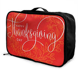 Travel Bags Happy Thanksgiving Day Portable Handbag Trolley Handle Luggage Bag