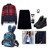 Aibearty Rabbit Ears Backpack Sequins Rucksack Casual Bag