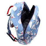 Damara Students Preppy Style Oxford Canvas Blue Backpack Shoulders Bag,Heart