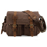 GEARONIC 14" 15" 17" Men's Messenger Bag Laptop Satchel Vintage Shoulder Military Crossbody … (17