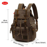 Canvas Backpack, P.KU.VDSL-AUGUR Series Vintage Canvas Backpack, Hiking Daypacks, Computers