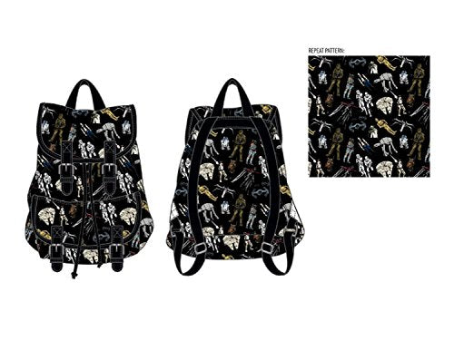 Star Wars Characters Allover Print Knapsack Backpack Bookbag New