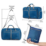 Gonex 40L Packable Travel Duffle Bag for Boarding Airline, Lightweight Gym Duffle Water Repellent & Tear Resistant Deep Blue