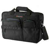Alpine Swiss Conrad Messenger Bag 15.6 Inch Laptop Briefcase with Tablet Sleeve Black