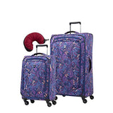 Atlantic Ultra Lite 4 | 21 And 28-Inch Expandable Spinners, Travel Pillow (Lulu Navy)