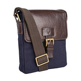 Hidesign Bedouin Canvas And Leather Cross Body, Blue