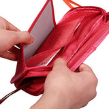 ABage Slim Credit Card Holder Zipper Document Organizer Travel Passport Case Wallets, Purple