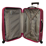Chariot Veneto 3 Piece Hardside Lightweight Upright Spinner Luggage Set, Raspberry, One Size