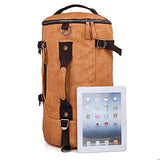 Clean Vintage Backpack Messenger Duffle Travel Hiking Camping Gym Sport Bag Real Leather