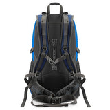 Gonex Updated 35L Hiking Backpack, Camping Outdoor Trekking Daypack, Waterproof and Backpack Cover Included (Blue)