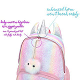 mibasies Kids Unicorn Backpack for Girls Rainbow School Bag (Rainbow Glitter)