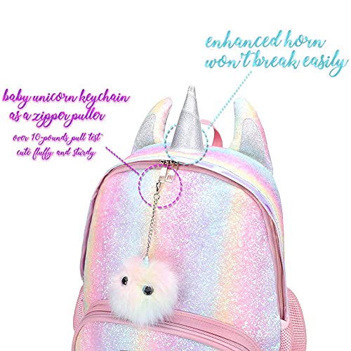 Kids Unicorn Backpack For Girls Rainbow School Bag