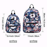 Fvstar Floral Canvas Teen Girls Backpack Cute Mini School Bag Purse Rucksack Pocketbooks