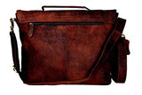 Retro Buffalo Hunter Leather Laptop Messenger Bag Office Briefcase College Bag