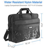 Laptop Bag 15.6 inch, Mens Laptop Briefcase, Expandable Carry on Computer Case, Business Office Attache, Zokaliy Lightweight Water Resistant Shoulder Messenger Bag for MacBook Acer HP Dell, Black