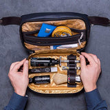 Vetelli Leo Leather Toiletry Bag for Men - Dopp Kit - Handmade for Travelling Vacations and