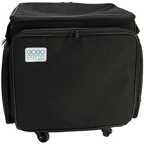 Hampton Art Gogo 300 Crafter Rolling Tote, 20-Inch By 17-Inch By 14-Inch, Black