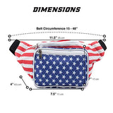 Sojourner American Flag Fanny Pack - USA Packs, 4th of July, Stars and Stripes, Red White, and Blue