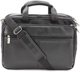 Kenneth Cole Reaction Genuine Leather Dual Compartment 15.4" Laptop Portfolio, Black