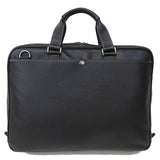 Boconi Tyler Tumbled Leather Zipster in Black w/ Khaki