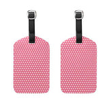 Set of 2 Luggage Tags Valentine's Dots Suitcase Labels Travel Accessories