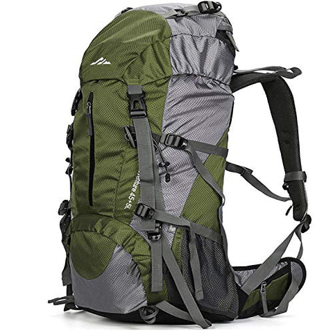 seenlast 50L Unisex Travel Hiking Backpack Outdoor Sport Daypack Water-Resistant Bag with Rain