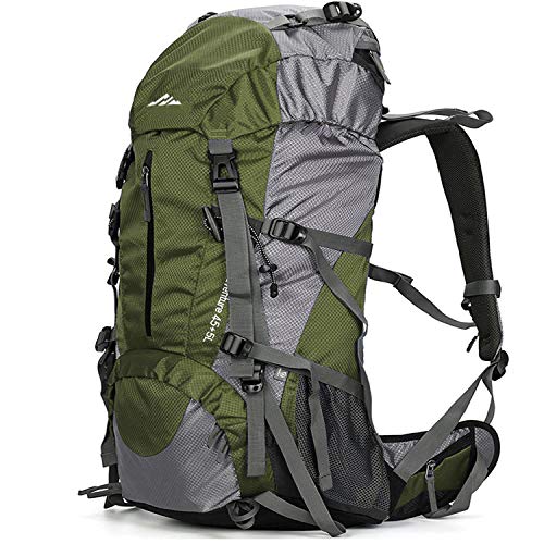 seenlast 50L Unisex Travel Hiking Backpack Outdoor Sport Daypack Water-Resistant Bag with Rain