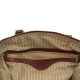 Tuscany Leather Tl Voyager Travel Leather Duffle Bag - Small Size Red Leather Travel Bags