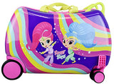 Nickelodeon Shimmer and Shine Kids CarryOn Luggage 20" Children Seaton Ride-On Suitecase (Purple)