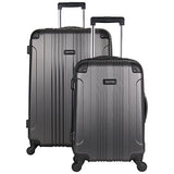 Kenneth Cole Reaction Out Of Bounds Abs 4-Wheel Luggage 2-Piece Set 20" And 28" Sizes, Charcoal