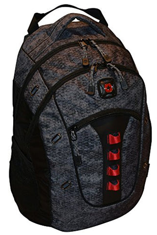 Wenger Swissgear Granite 16" Laptop Backpack Travel School Bag Black-Geo