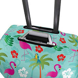 GIOVANIOR Flamingos And Palm Trees Luggage Cover Suitcase Protector Carry On Covers