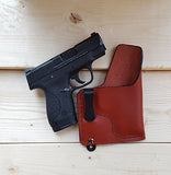 S&W M&P Shield 9Mm 40 Soft Leather Concealed Carry Holster Iwb Tuckable (Will Fit Performance