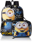 Despicable Me Big Boy'S Despicableme Backpack Lunch Eyecon Accessory, Black, 16 Inches