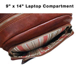 Floto Leather Backpack with 2 Laptop Compartments