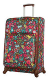 Lily Bloom Luggage Large Expandable Design Pattern Suitcase With Spinner Wheels For Woman (Aquarium Life, 28in) | Suitcases