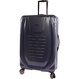 Perry Ellis Bauer 29" Hardside Checked Spinner Luggage, Navy