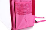 Gibberkids Child's Pugs Dog Cartoon Cute School Backpack Bookbag Boys/Girls For 4-15 Years Old Pink
