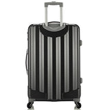 Rockland Barcelona 3 Polycarbonate/Abs 6 Pc. Travel Set And Luggage Cover, Black