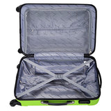 Goplus 3 Pcs Luggage Set Hardside Travel Rolling Suitcase Abs+Pc Globalway (Green)