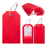 BlueCosto 4x Pink Luggage Straps Belts + 2x Red Suitcase Tags Labels