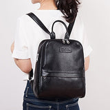 Bostanten Women Leather Backpack Purse Satchel Shoulder School Bags For College Black Small